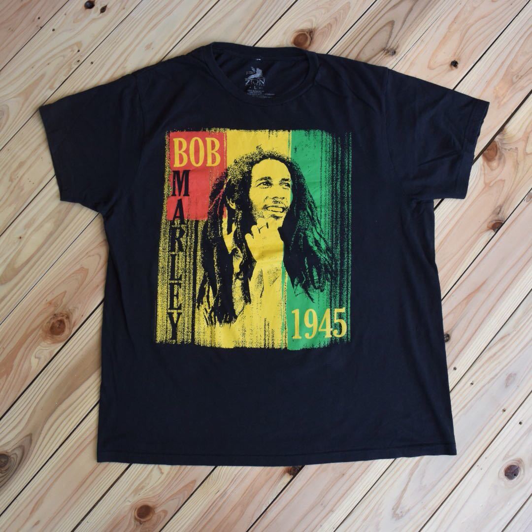 限定モデル 定番古着 ZION社製 Bob Marley 大きめサイズ Tシャツ heroesofeverforge.com