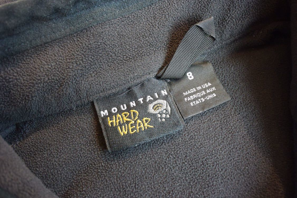 USA古着 Mountain Hard Wear フリース ジャケット レディース 8サイズ 美品 黒 マウンテンハードウェア アウトドア Polartec J0084_画像3