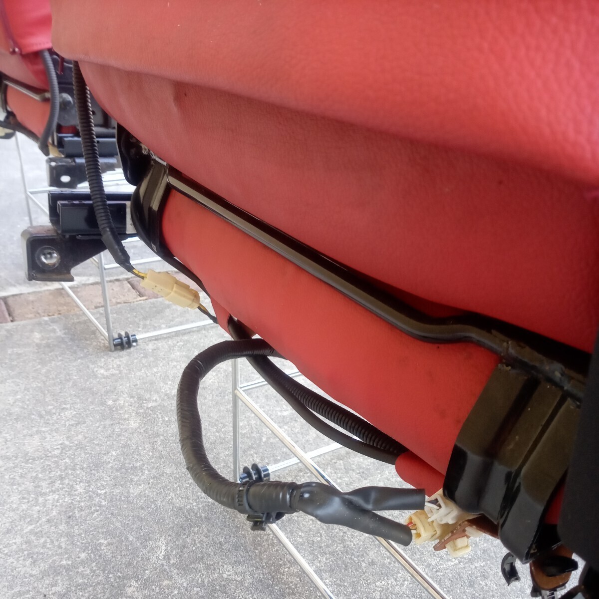 コペン 純正 赤 レッド レザー 革 運転席 助手席 シート 左右 セット　 L880K _画像6