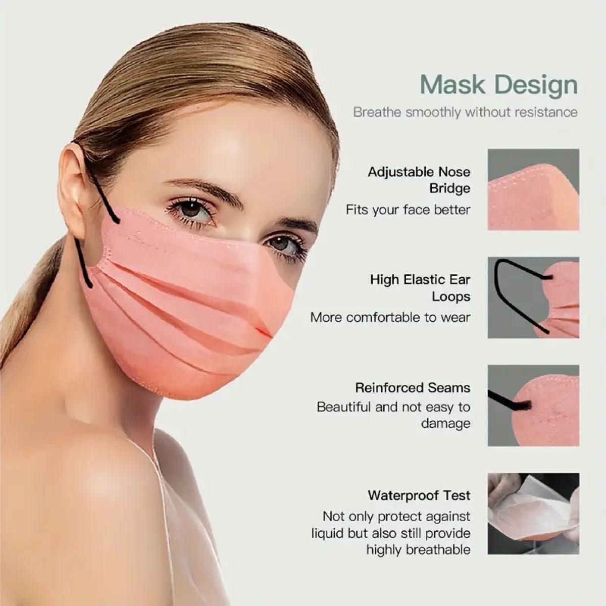 花粉症対策　マスク　カラーマスク　24枚セットおしゃれ　かわいい　個包装