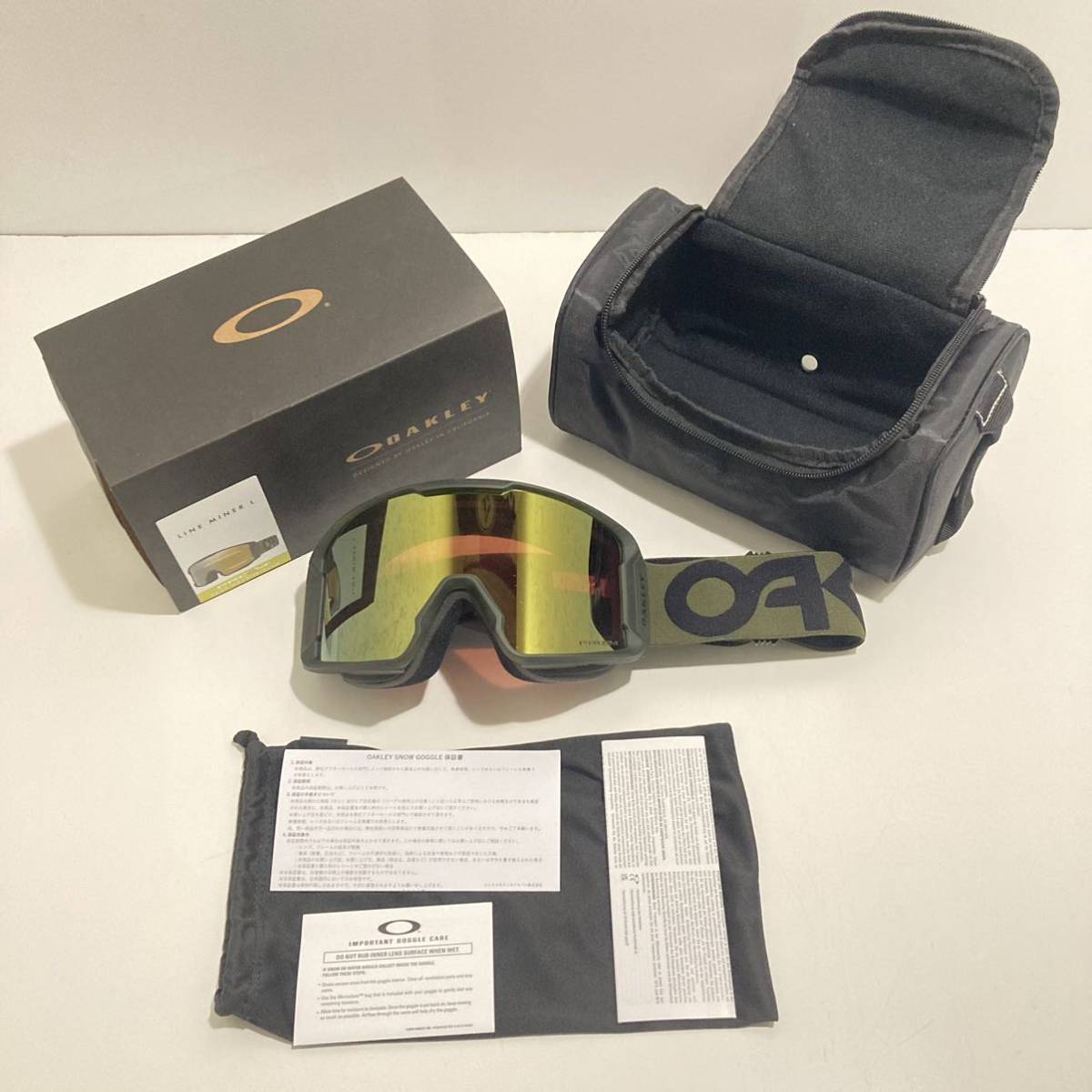 23-24 日本 正規 新品 OAKLEY ゴーグル LINE MINER L B1B DARK BRUSH PRIZM Sage Gold オークリー ラインマイナー サージ OO7070-F001の画像8