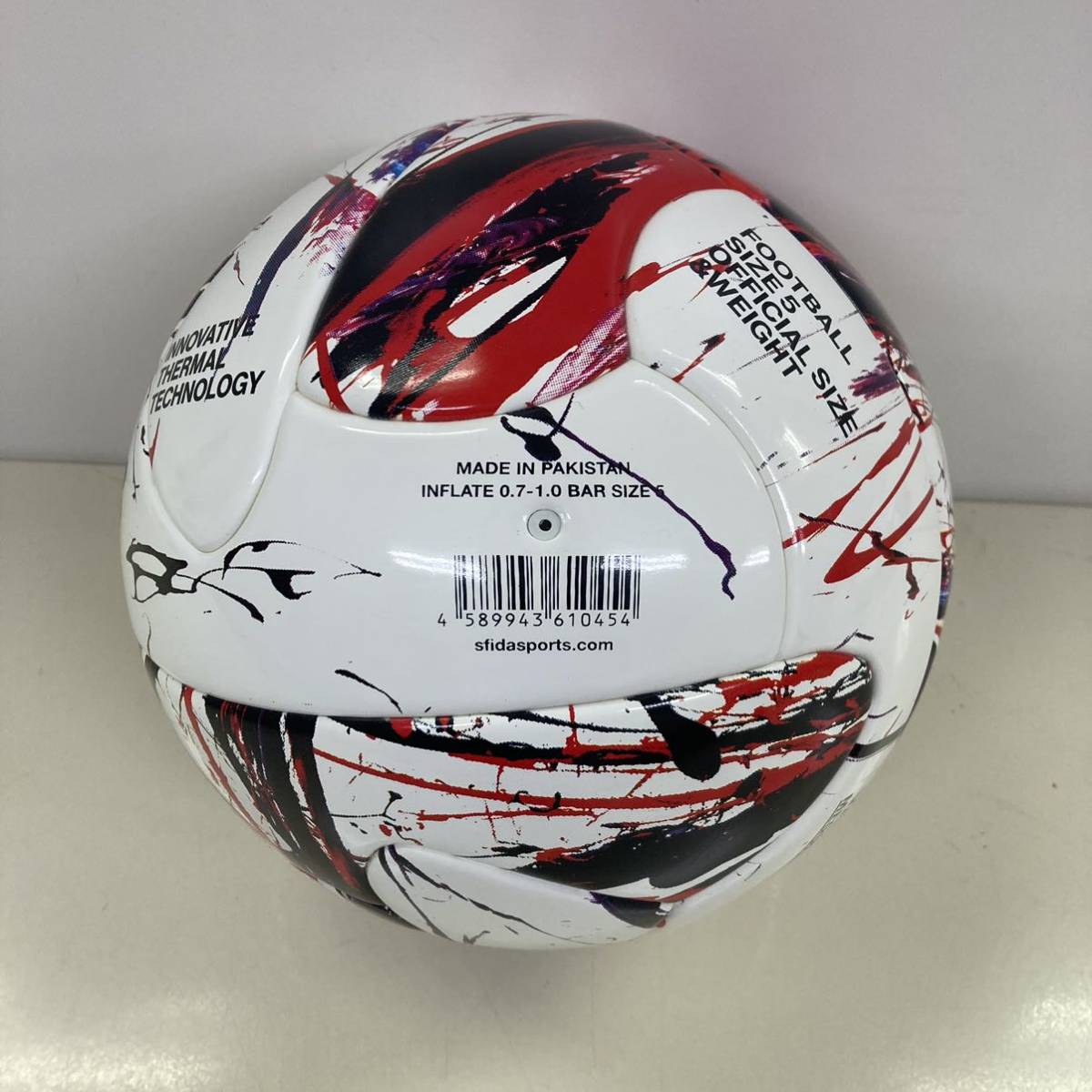 正規品 新品 sfida スフィーダー VAIS ULTIMO Match 5 5号球 JFA検定球 サッカーボール WHITE RED ホワイト レッド 白 大人 中学 SB-21VU02の画像2