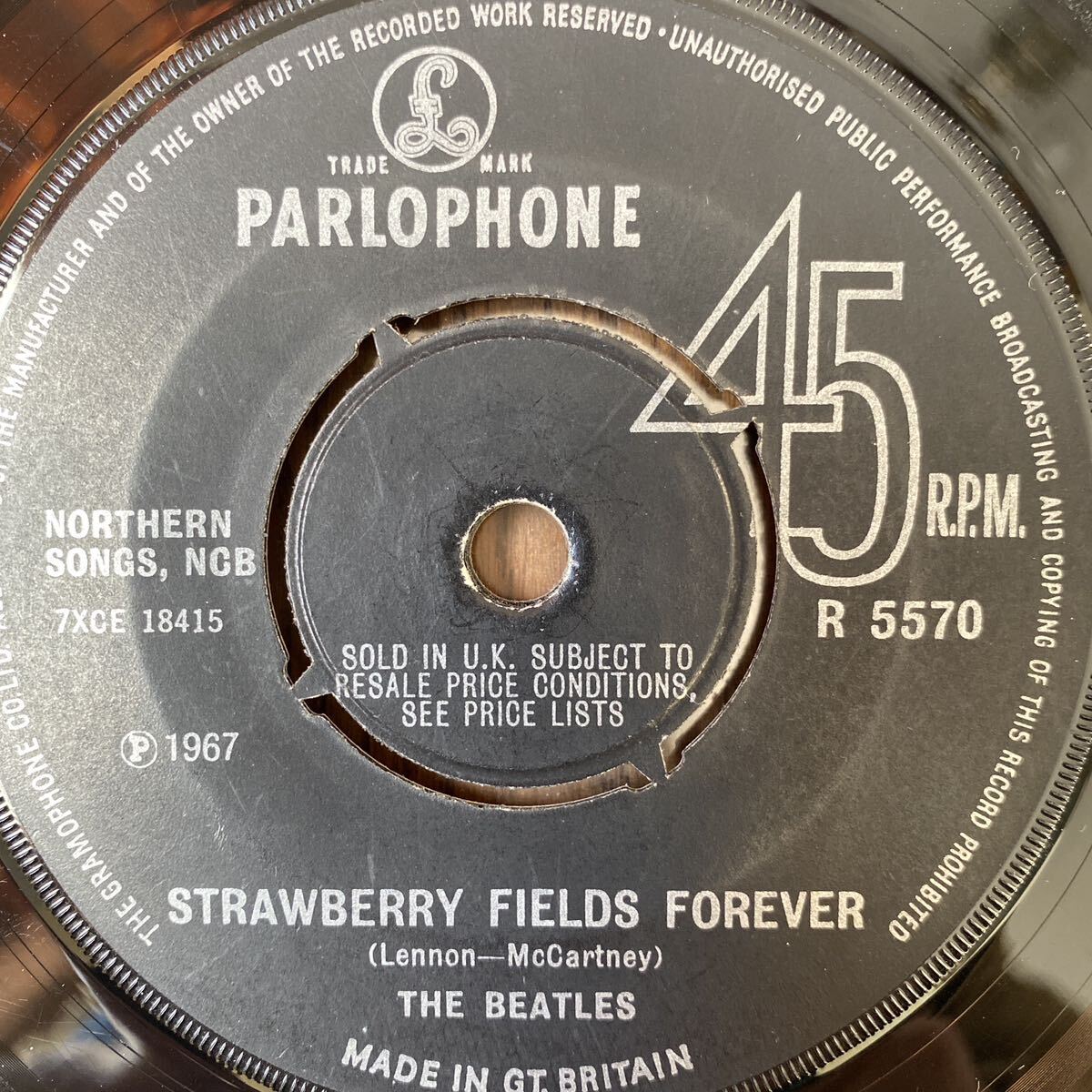 UK ビートルズ　Beatles シングル strawberry fields forever_画像2