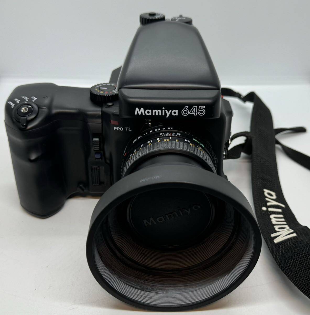 良品 MAMIYA 645 Pro TL　AEファインダー、ワインダー付属 / MAMIYA-SEKOR 80mm 1:2.8 N 【ANY106】_画像1