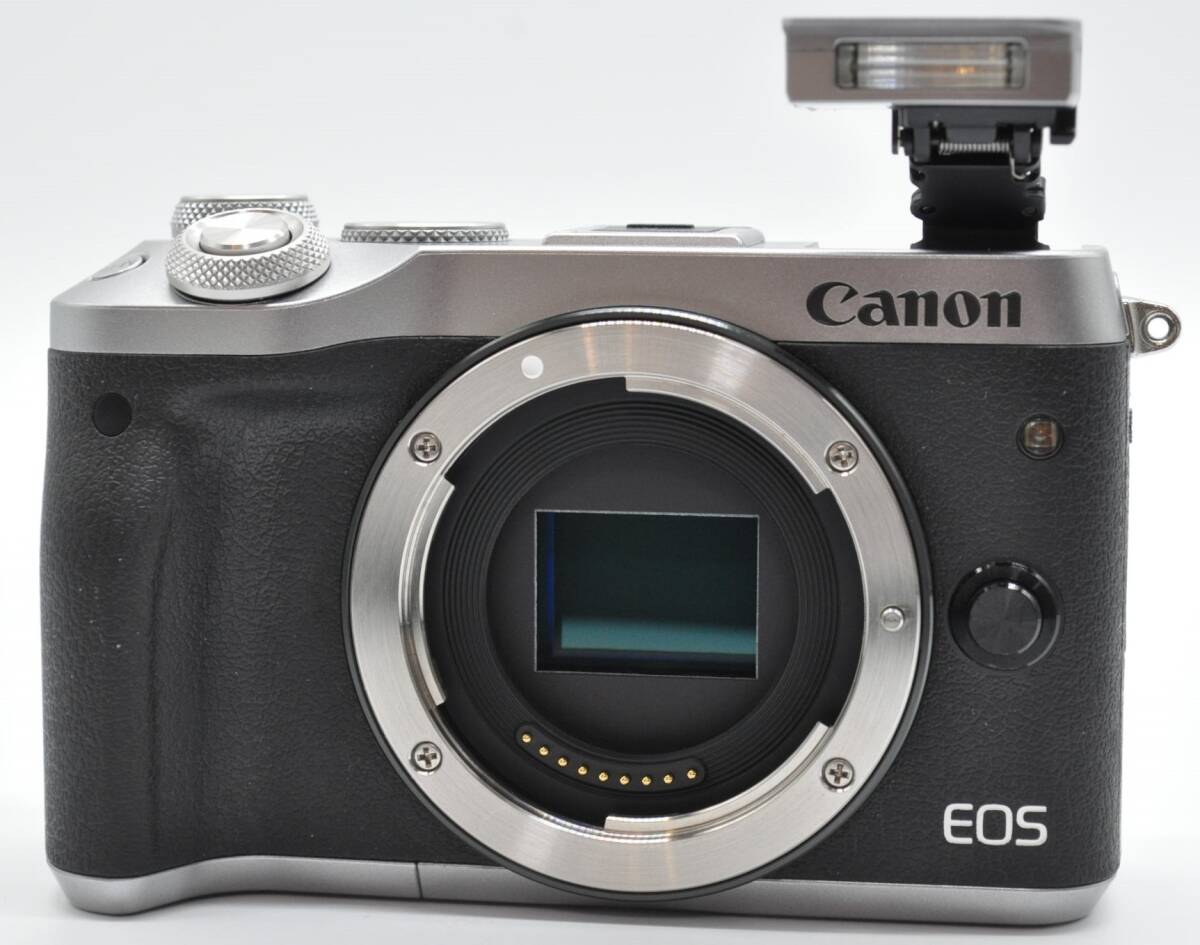 ＜極上美品！！＞　Canon　キヤノン　EOS M6 ボディ シルバー　♪あるとうれしい元箱＆ソフトケース＆説明書付き♪_画像2