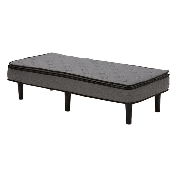  with mattress bed pillow top specification semi single Short size gray color pocket coil duckboard frame 