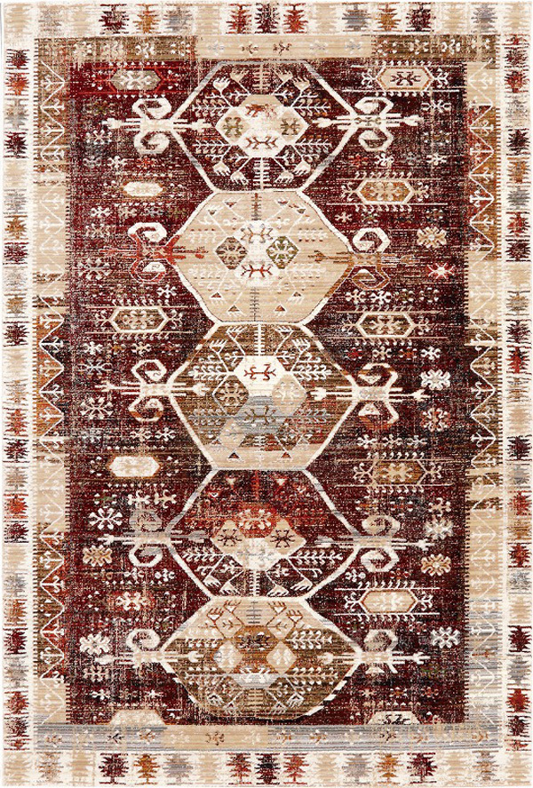 ジュウタン カーペット ラグ 240×340cm ファビオ レッド色 ジュウタン カーペット ラグ 240×340cm ファビオ レッド色