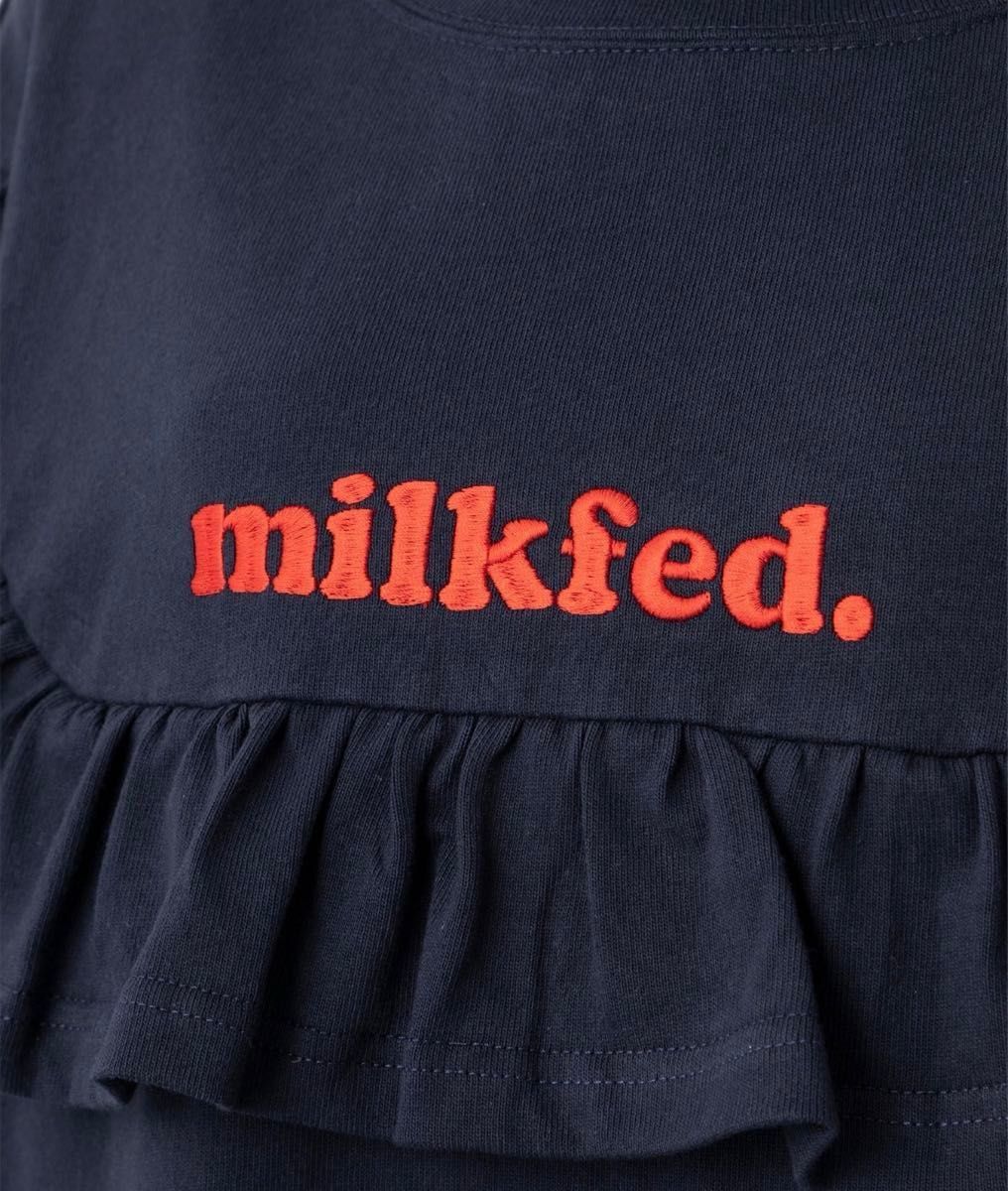 625 milkfed. タートルネック　フリル　ドレス　ワンピース体型カバー 長袖 ワンピース ゆったり 今から着れちゃう 長袖