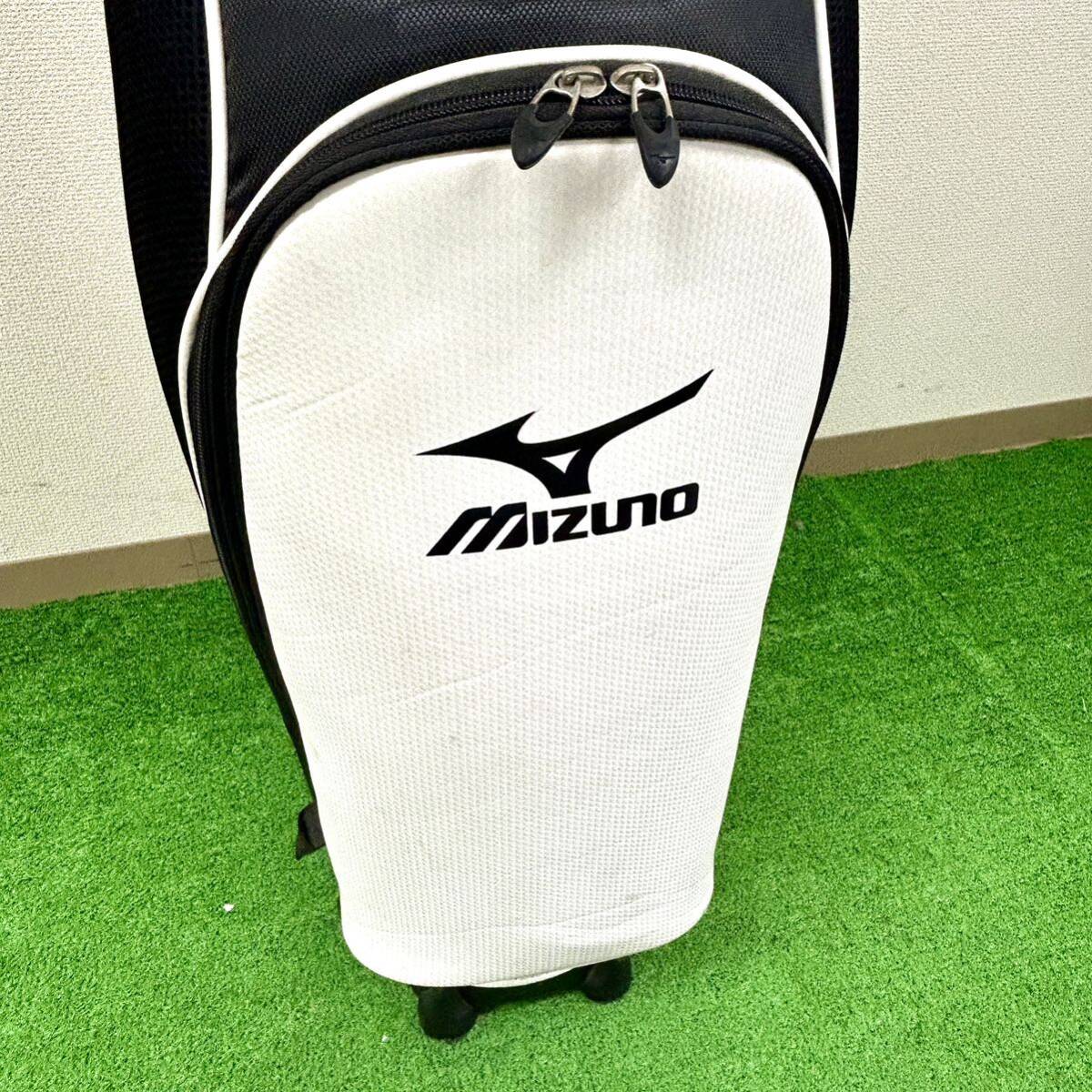 MIZUNO ミズノ キャディバッグ CB ホワイト/ブラック 軽量 中古品 管:0310_画像5