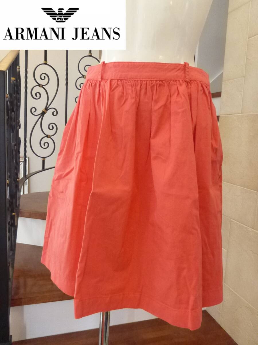 美品 ARMANI JEANS (アルマーニジーンズ)★ピンク　スカート　2　S相当_画像1