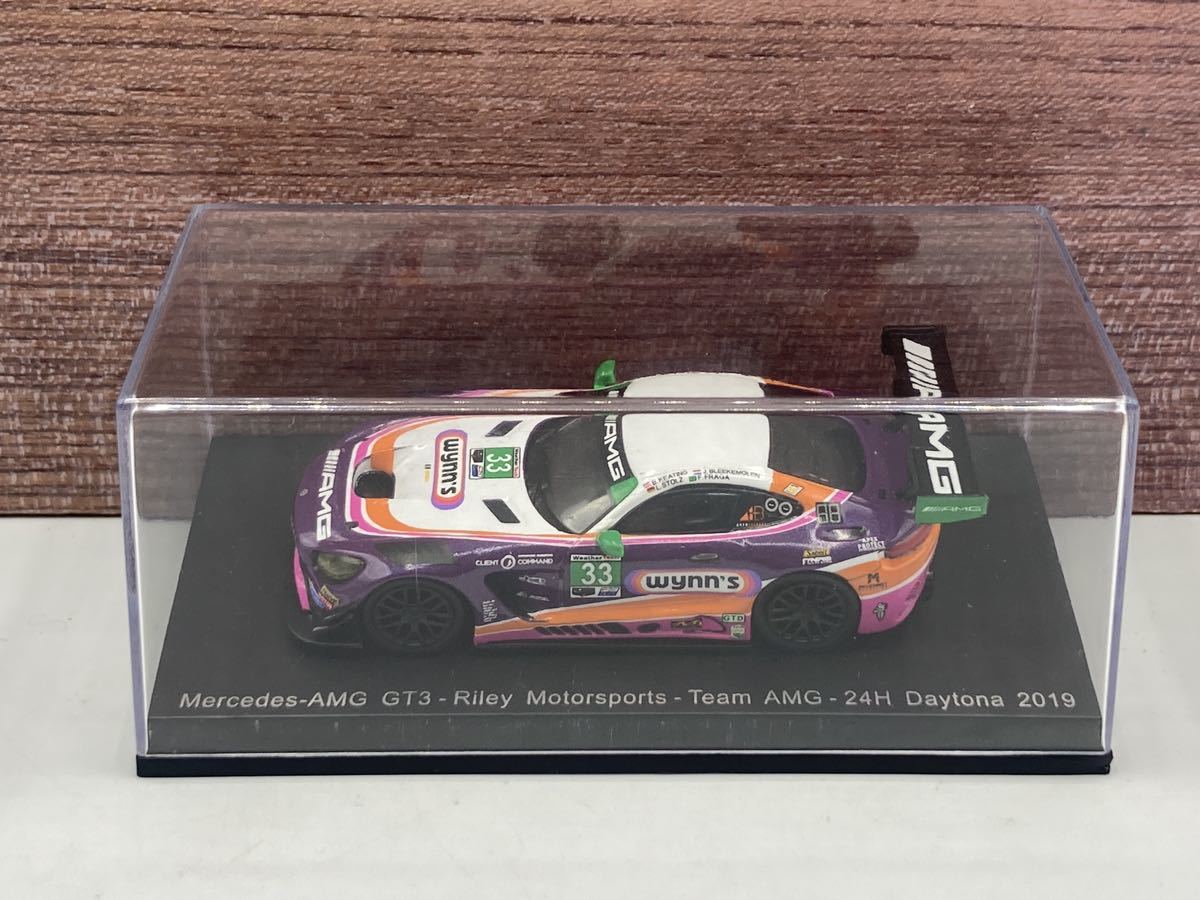 即決有★スパーク 1/64 メルセデス AMG GT3 Riley Motorsports デイトナ 24h 2019 #33★ミニカー_画像1