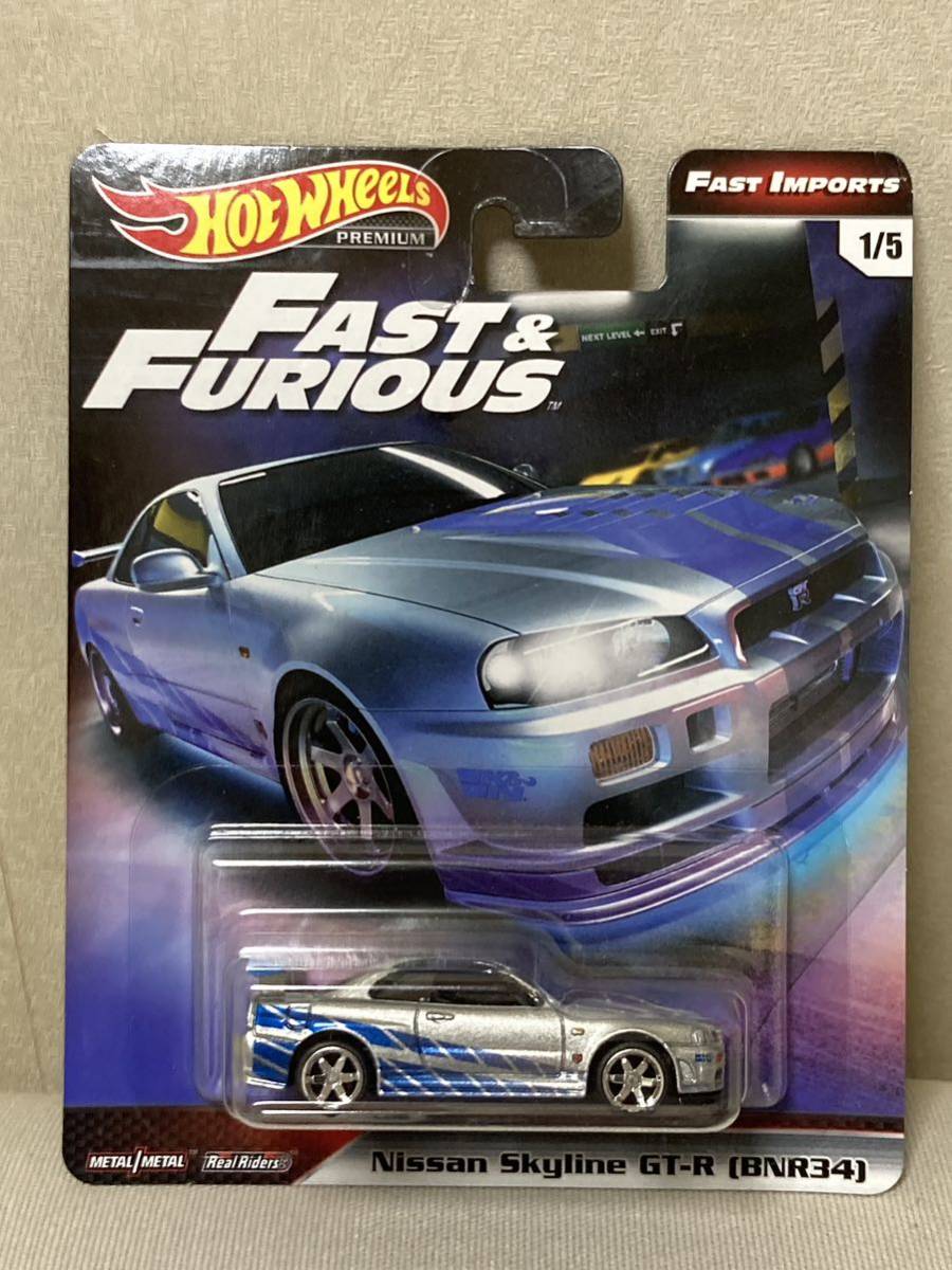 即決有★HW hotwheels ホットウィール ワイルドスピード FAST&FURIOUS NISSAN SKYLINE GT-R BNR34 R34 スカイライン★ミニカーの画像1