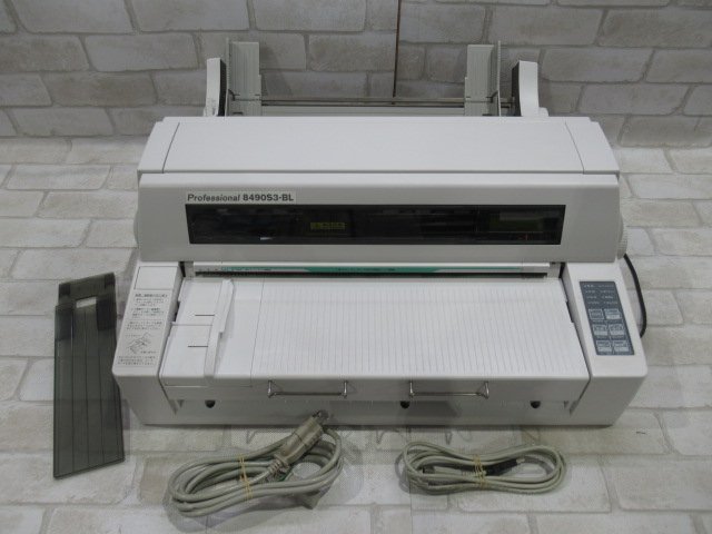 ☆Ω 新DC 0538♪ 保証有 Professional 8490S3-BL (OKI MICROLINE 8480SU3-R) ドットインパクトプリンタ 印字確認済の画像1