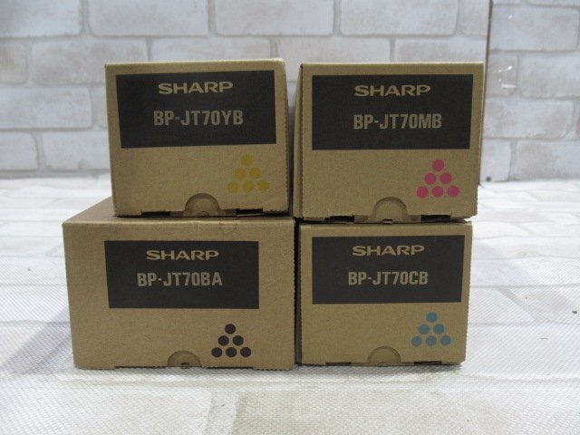 新TN 0093) 未使用品 SHARP BP-JT70 BA/YB/CB/MB シャープ トナーカートリッジ ブラック/イエロー/シアン/マゼンタ 4色セット 純正トナー_画像4