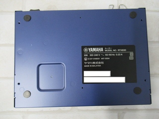 ▲Ω 新LA 0053h 保証有 YAMAHA【 RTX830 】ヤマハ ギガアクセスVPNルーター 初期化済・祝10000!取引突破!!_画像5