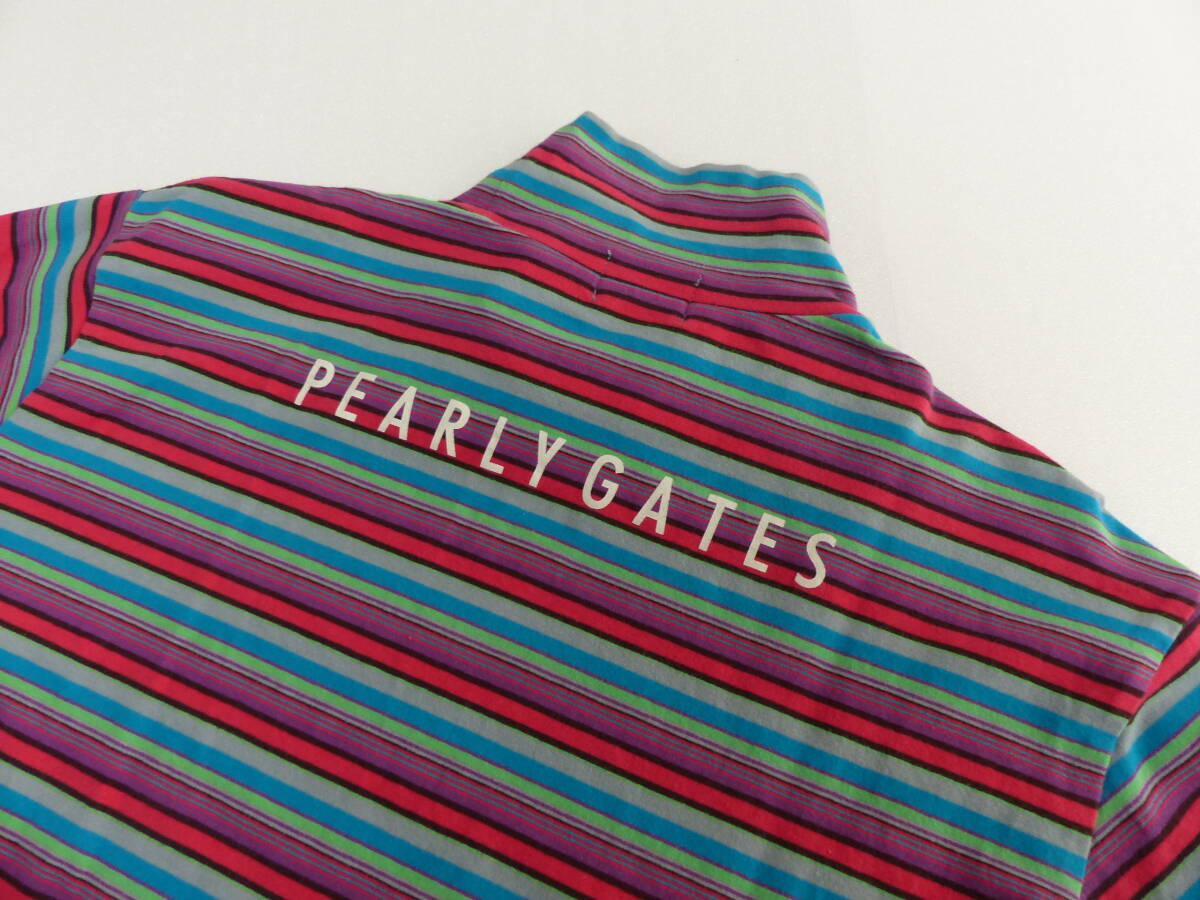 ★ゴルフ直行セット PEARLY GATES ボーダーモックシャツ・ハンチングキャップ・ゴルフパンツの３点＋おまけのベスト（一般品）のセット！_背面のプリント