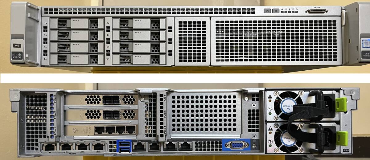 Cisco UCS C240 M4/E5-2620v4 x2/128GB(8GB x16)/HDD無し/レール_画像3