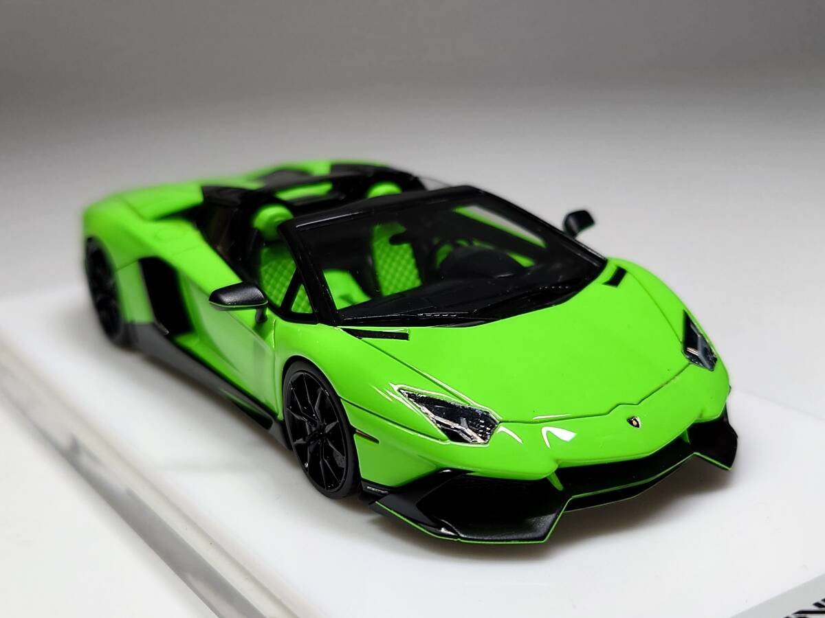 メイクアップ/メイクアップ 1/43 Lamborghini Aventador LP720-4 Roadster 50°ANINIWERSARIO Verde Scandal Limited 30 pcs._画像6