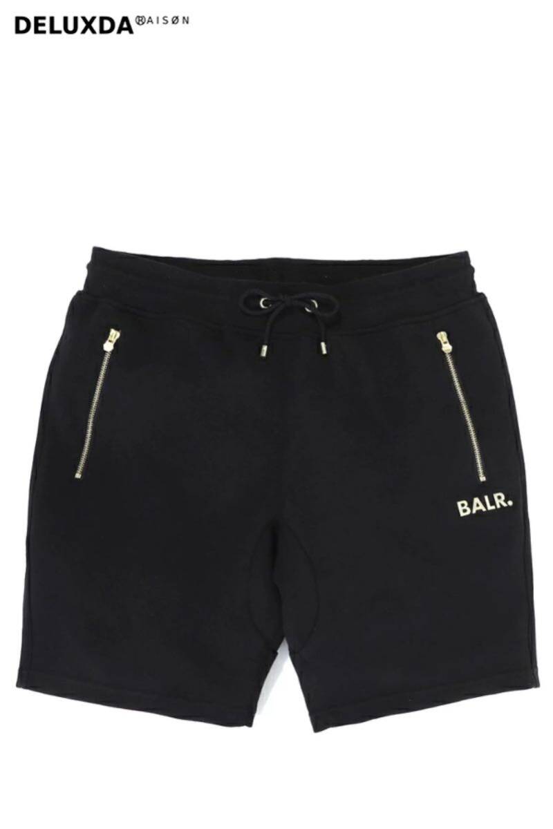 [BALR. Borer -]B1431 1003 (B10010) Q-SERIE Sweat Short sweat short pants shorts brand Logo (BLACK)