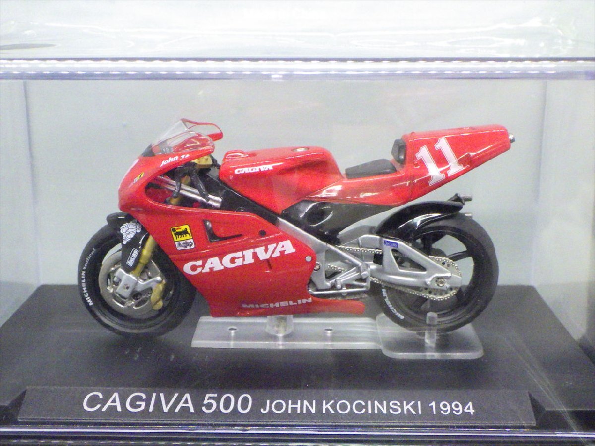 D12 未使用 ixo イクソ製 デアゴスティーニ バイク コレクション 1/24 CAGIVA 500 John Kocinski 1994 カジバ ミニカー_画像1