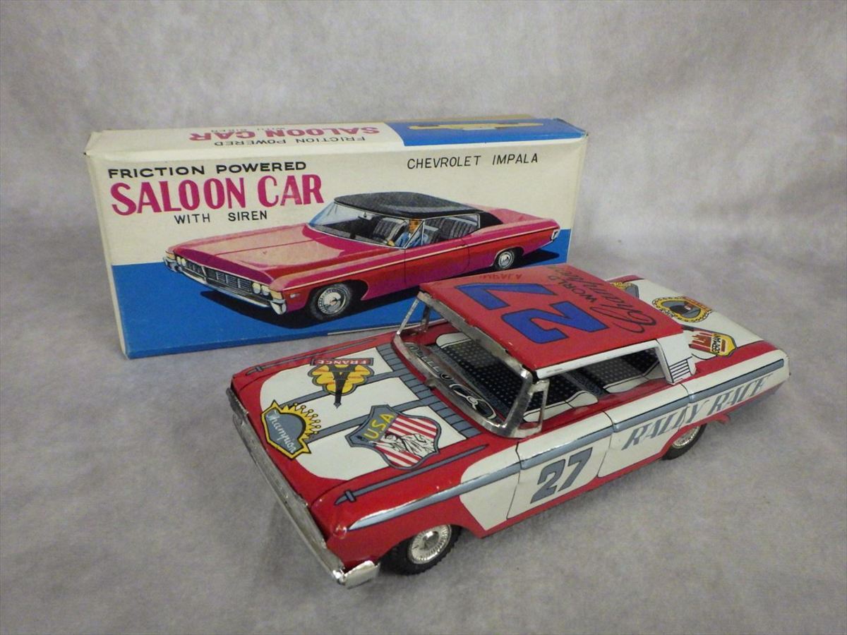 K25 当時物 美品 SA シボレー インパラ SALOON CAR CHEVROLET IMPALA ブリキ 自動車 日本製 フリクション 昭和 レトロ 玩具