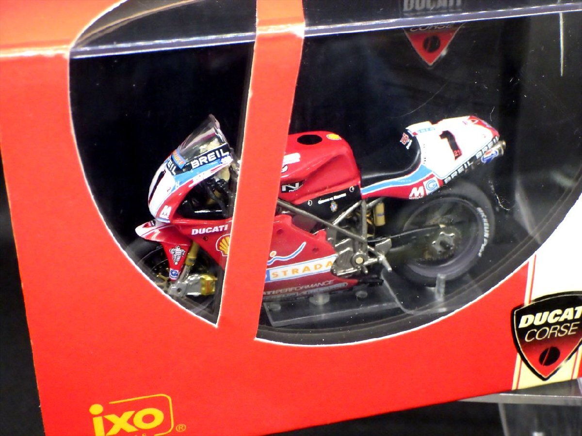 D42 未使用 ixo イクソ DUCATI CORSE 1/24 ドゥカティ 998 Infostrada T.Bayliss Superbike 2002 バイク コレクション ミニカー 模型_画像1