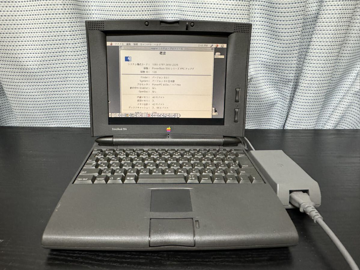 Apple/アップル/PowerBook 550c/NUpowr PowerPC 603e 117MHz/RAM 40MB/ニューパワー/起動確認済み/_画像3