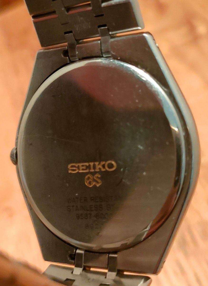 動作品 SEIKO グランドセイコー 9587-8000 GS  シャンパンゴールド文字盤 クオーツ メンズ腕時計