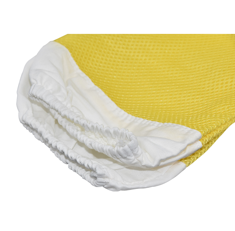 養蜂/日本蜜蜂/西洋蜜蜂用手袋/羊(シープスキン)グローブソフトな通気性抜群の黄色いメッシュと布の保護スリーブ(フリーサイズ)の画像6