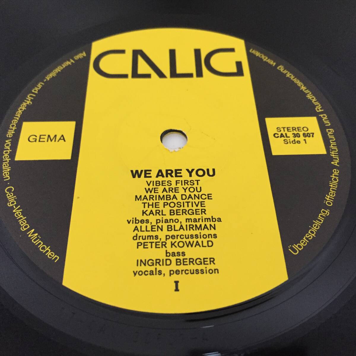 Jazz【LP】Karl Berger / We Are You / Caligの画像2