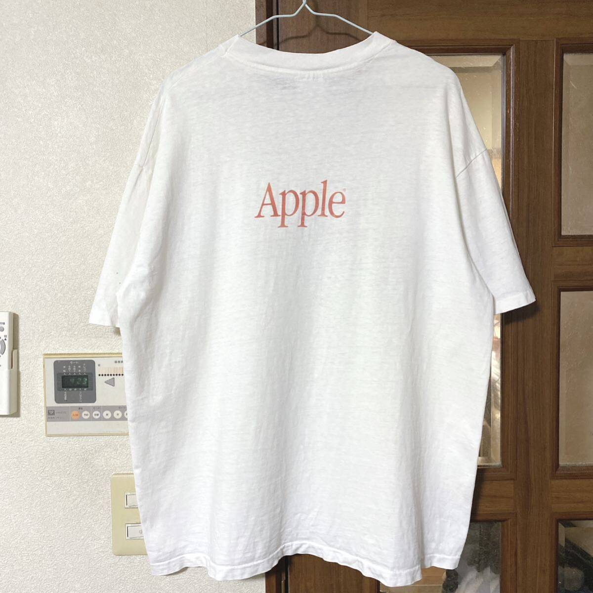 激レア Apple Tシャツ プロモ 90s ビンテージ USA 80s XL プリントTシャツ 古着 バンド スーベニア アート_画像4