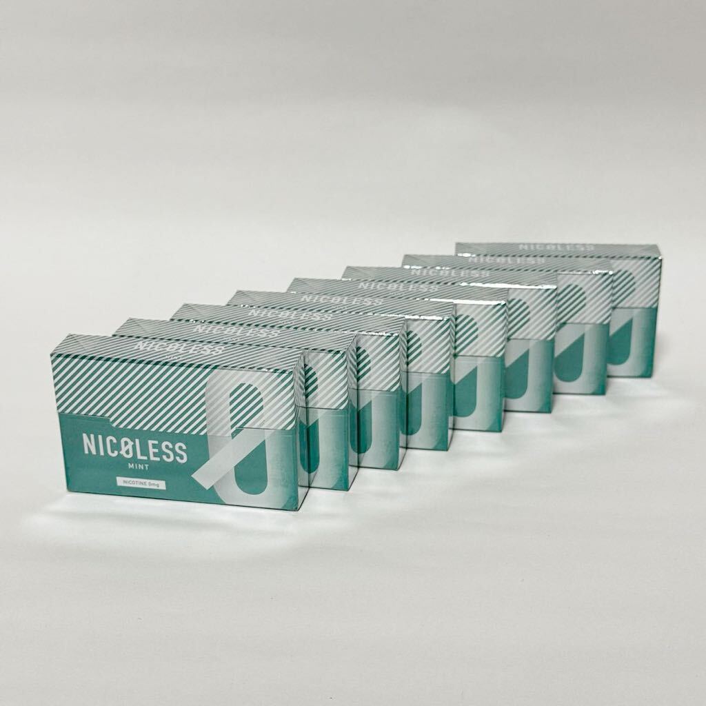 ★ニコチン0 NICOLESS ニコレス ミント 8箱(1箱 20本入り) IQOS互換加熱式 禁煙 茶葉 ニコチンフリーの画像1