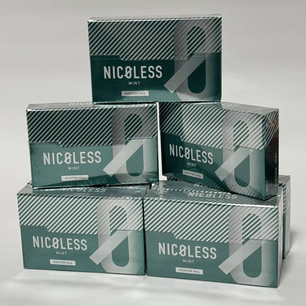 ★ニコチン0 NICOLESS ニコレス ミント 8箱(1箱 20本入り) IQOS互換加熱式 禁煙 茶葉 ニコチンフリーの画像2