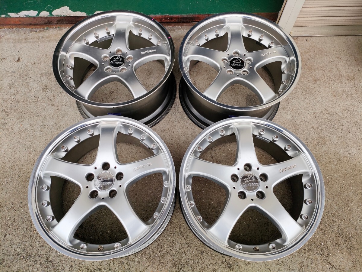 Carlsson カールソン EVO 1/5 フロント　112-5H 8.5J×19+45　リア　9.5J×19+50　中古アルミホイール4本セット_画像1