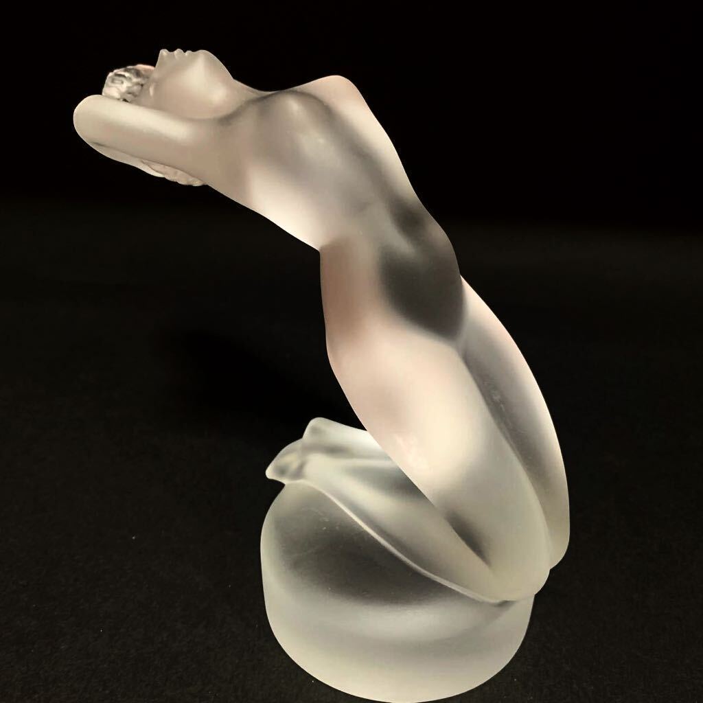 ルネ・ラリック R.LALIQUE Chrysis クリシス カーマスコット ペーパーウェイト 裸婦 クリスタル 置物 オブジェの画像2