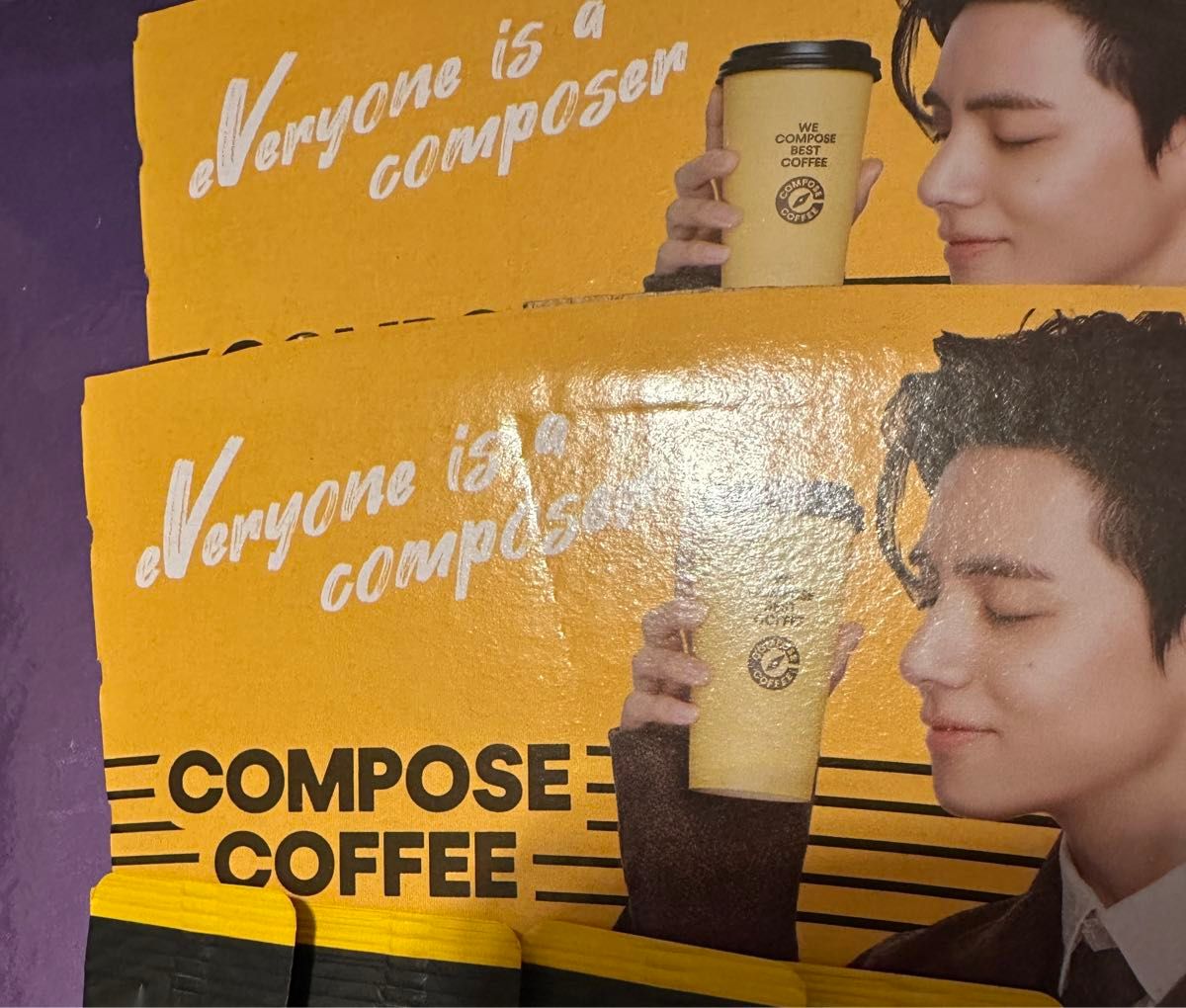 BTS V テテ　Compose coffee カップホルダー　コンポーズコーヒー　カプホ　ポストカード