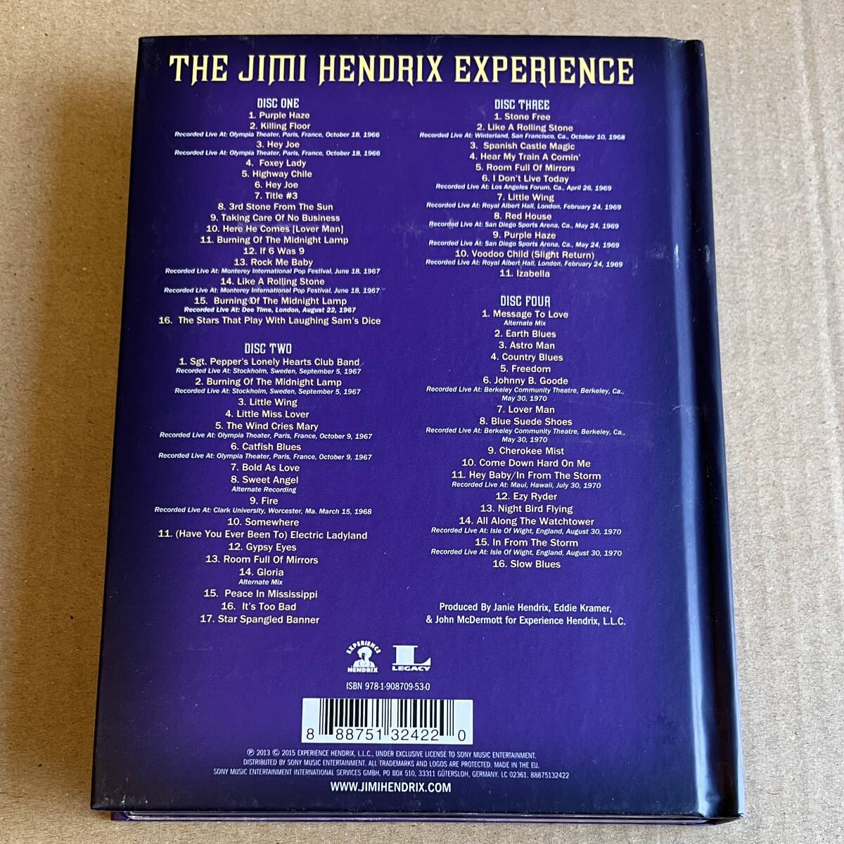 ■EU盤!ロングボックス/4枚組CD■The Jimi Hendrix Experience / ジミ・ヘンドリックス・エクスペリエンス (88875132422)■状態良好の画像2