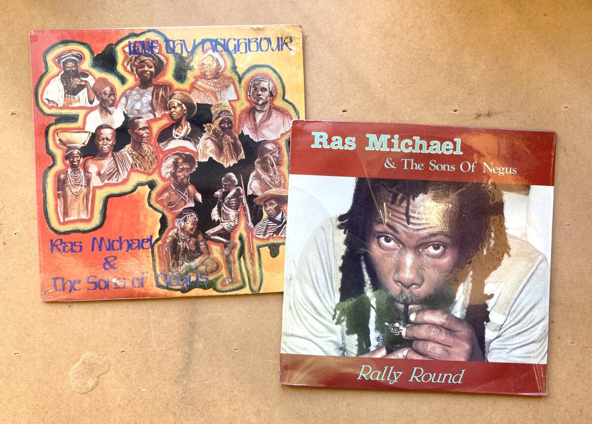 ■※傷み大/ジャンク扱い■Ras Michael & The Sons of Negus LPレコード2枚セット! Love Thy Neighbour/Rally Round■Roots Reggae/レゲエ_画像1