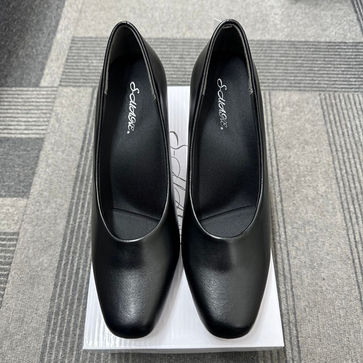 【新品】黒パンプス701BL/25.5cm レディースパンプス ブラック ヒール 婦人靴 ハイヒール シューズ
