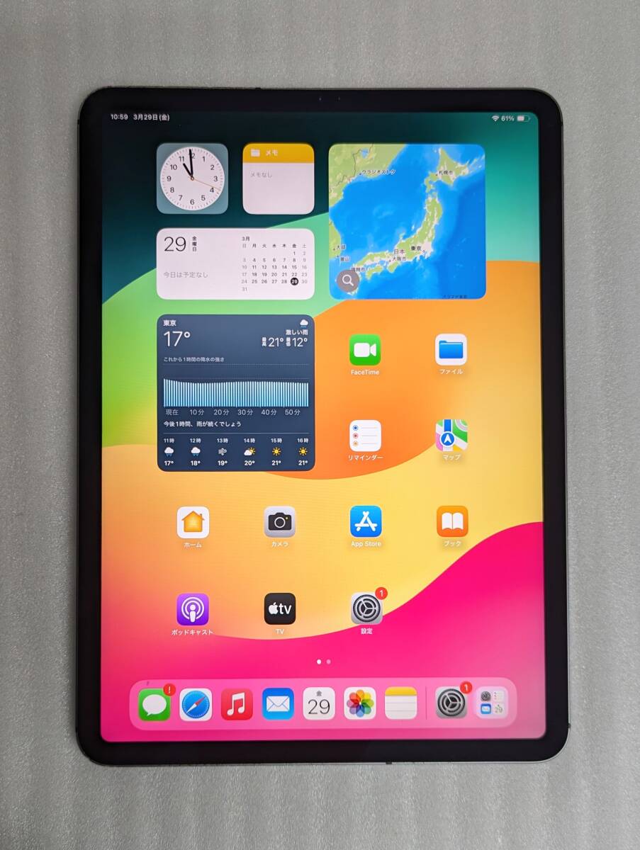 au iPad Pro 11インチ 第1世代 Cellular 256GB スペースグレイ MU102J/A 制限〇_画像1