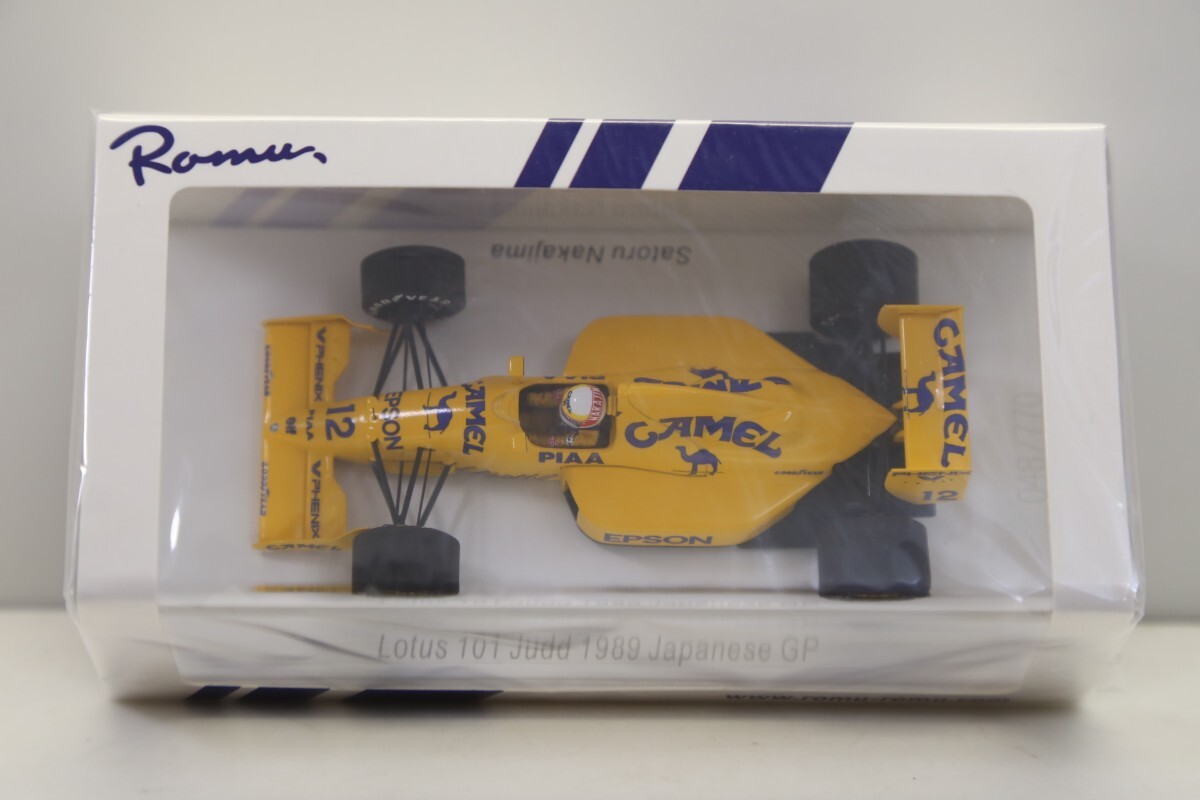 ロム特注 スパークモデル 1/43 キャメル ロータス 101 ジャッド 日本 GP 1989 中嶋 悟 ロータス日本GPラストラン　 ROMU043　63ABDBO_画像3