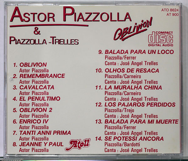 【タンゴCD】アストル・ピアソラ★OBLIVION PIAZZOLLA - TRELLES★1988年フランス編集のコンピレーション★CD4枚迄同梱発送185円_画像2