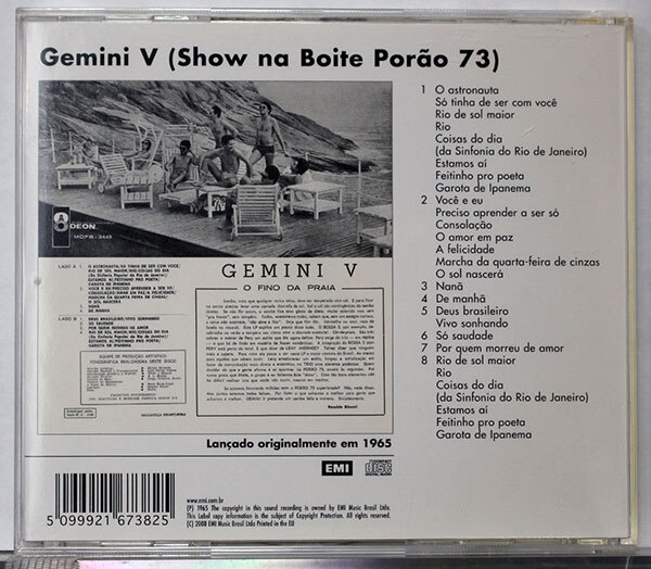 【ブラジル/ボサノバCD】ペリー・ヒべイロ/レニー・アンドラーヂ／ボッサ・トレス★GEMINI V★リオで大ヒットしたショーを再現した名盤の画像2