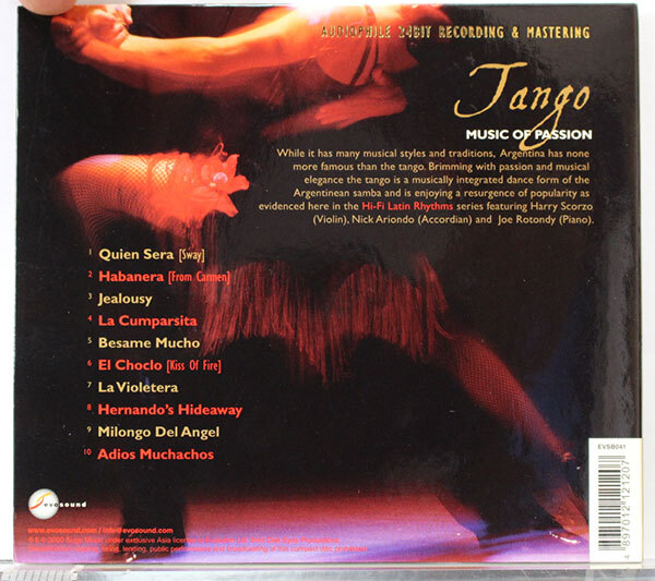 【タンゴCD】HI-FI LATIN RHYTHMS 3 TANGO : MUSIC OF PASSION★CD4枚迄同梱発送185円_画像2