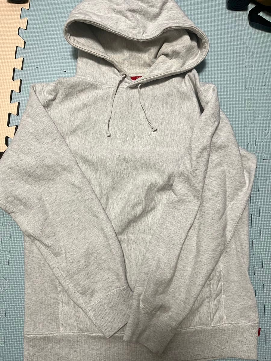 Supreme Tonal Embroidered Hoodie grey