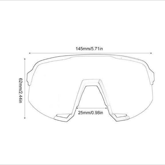 【新品】交換用レンズ２枚付★おしゃれなスポーツアイウェア　サングラス　専用収納袋　ケース付属_画像8