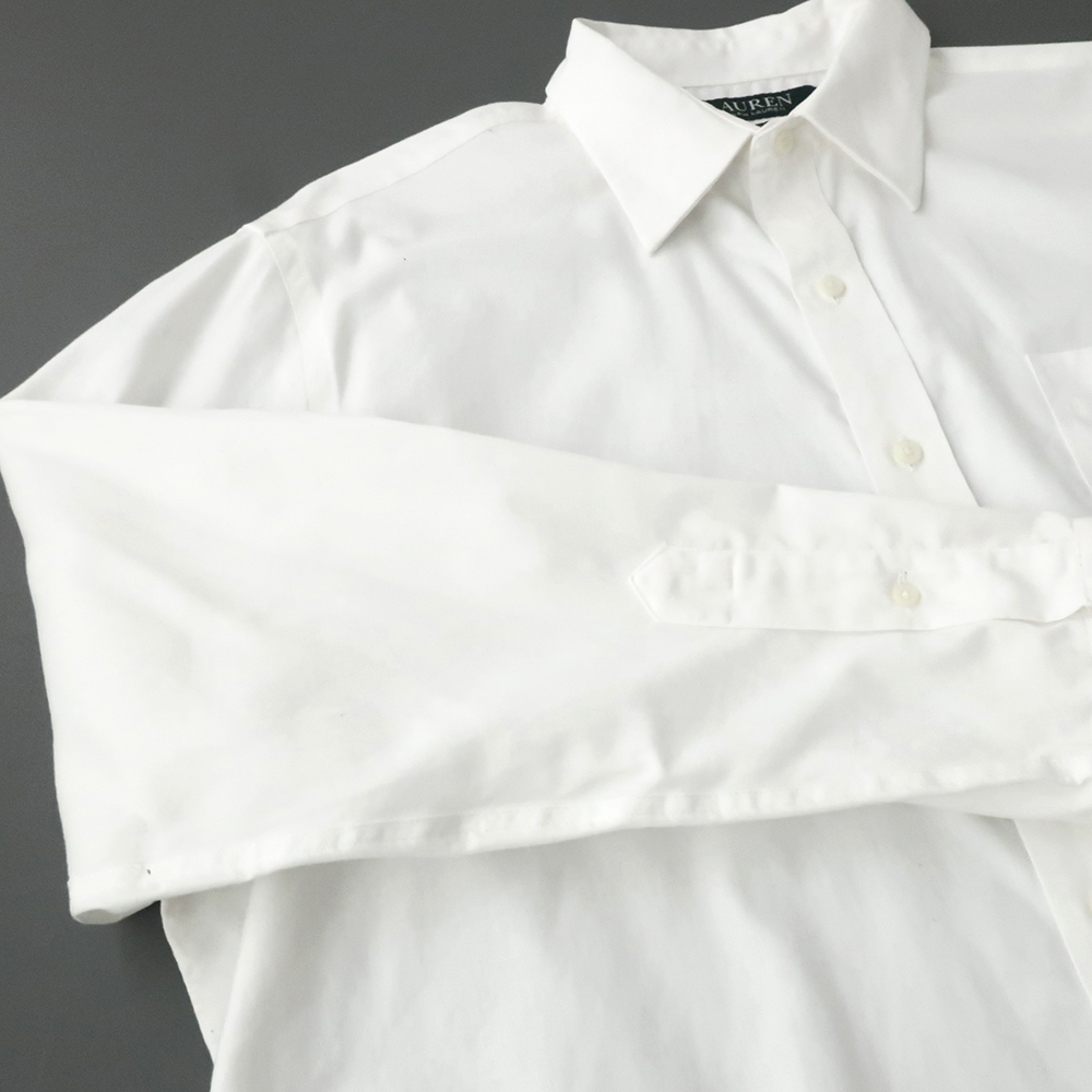 ラルフローレン LAUREN RalphLauren ノンアイロンシャツ 上質スムースツイル ホワイト 17(XL) ドレスシャツ_画像8
