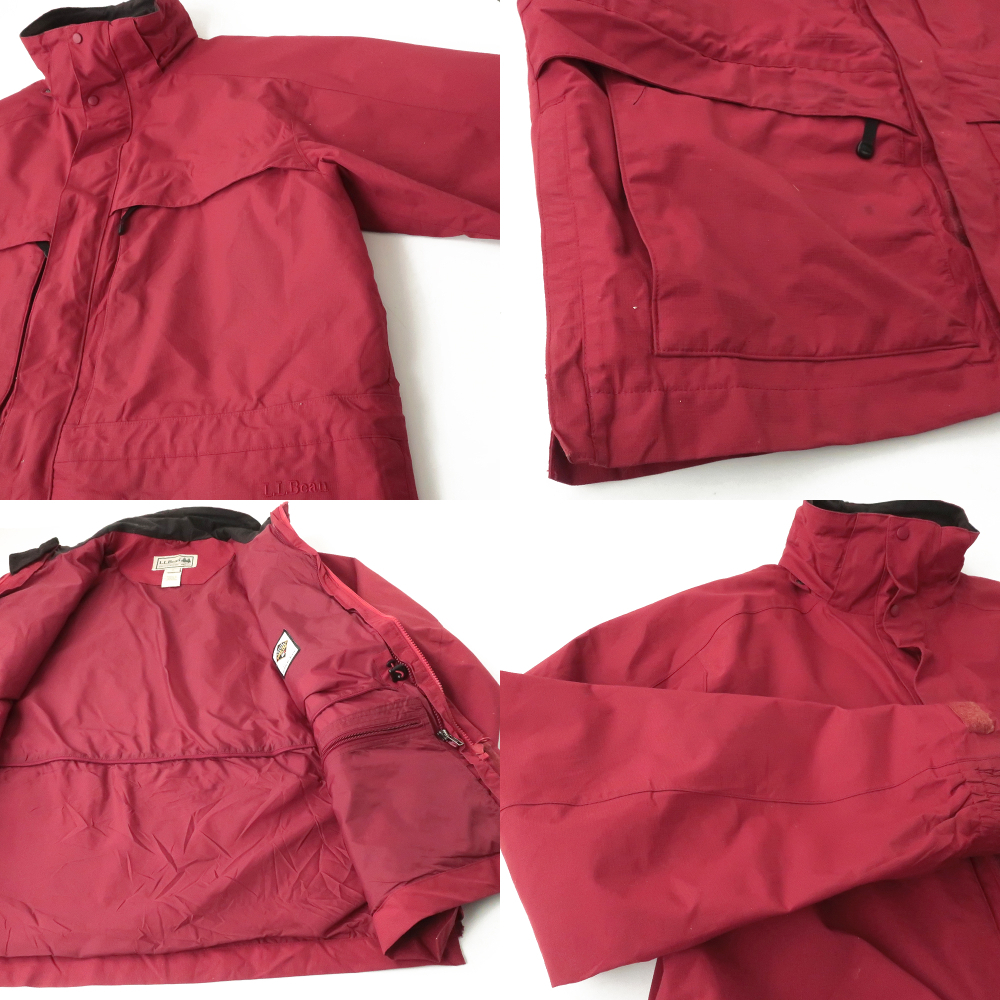 L.L.BEAN GORE-TEX ナイロンシェル マウンテンパーカー レッド(L) ゴアテックス_画像3