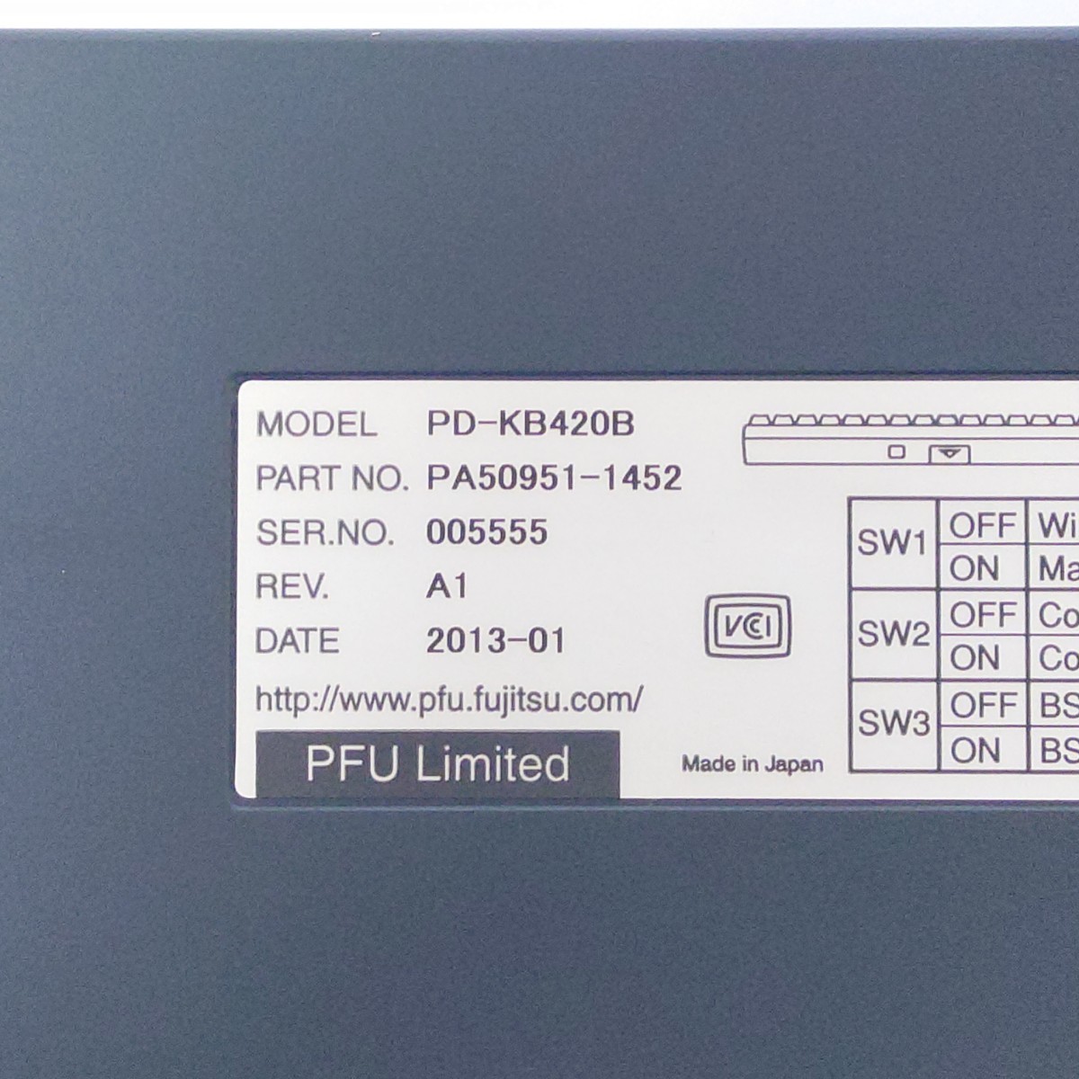 【美品・動作品】HHKB PD-KB420B キーボード 日本語配列 墨 PFU Limited Happy Hacking keyboard professional JP_画像10