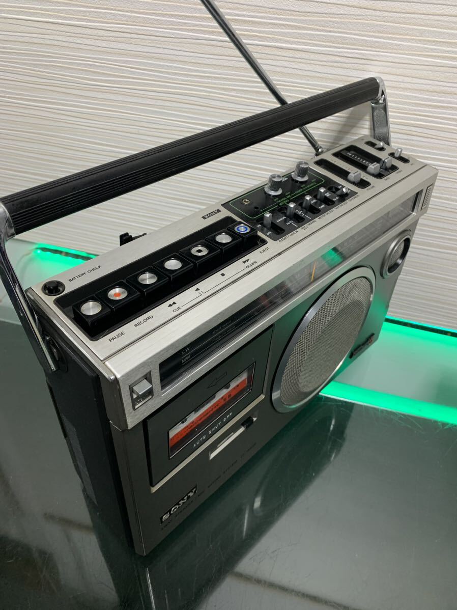 整備品ソニーSONYラジカセ　CF-1980V mark5　3バンドカセットレコーダー　２ウェイスピーカー　テープレコーダー　レトロ_画像6